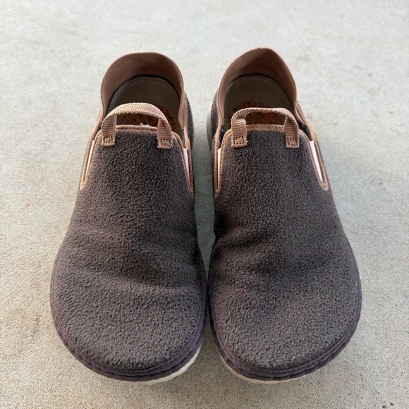 Merrell Hut Moc Cozy II Brown Fuzzy Loafers Slip On Women’s Size 9